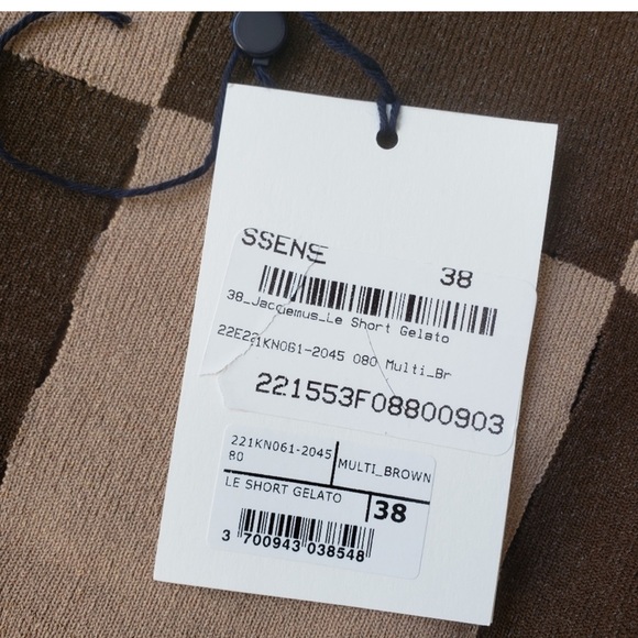 JACQUEMUS Le Short Gelato in Multi Brown patchwork shorts - Sz 38 / Small - Picture 11 of 12